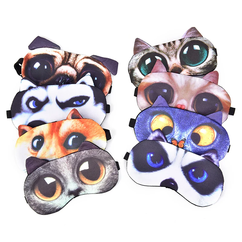 

Cute Cat Dog Mask Natural Sleeping Soft Blindfold Eyepatch Sleep Eyeshade Eye Cover Hot