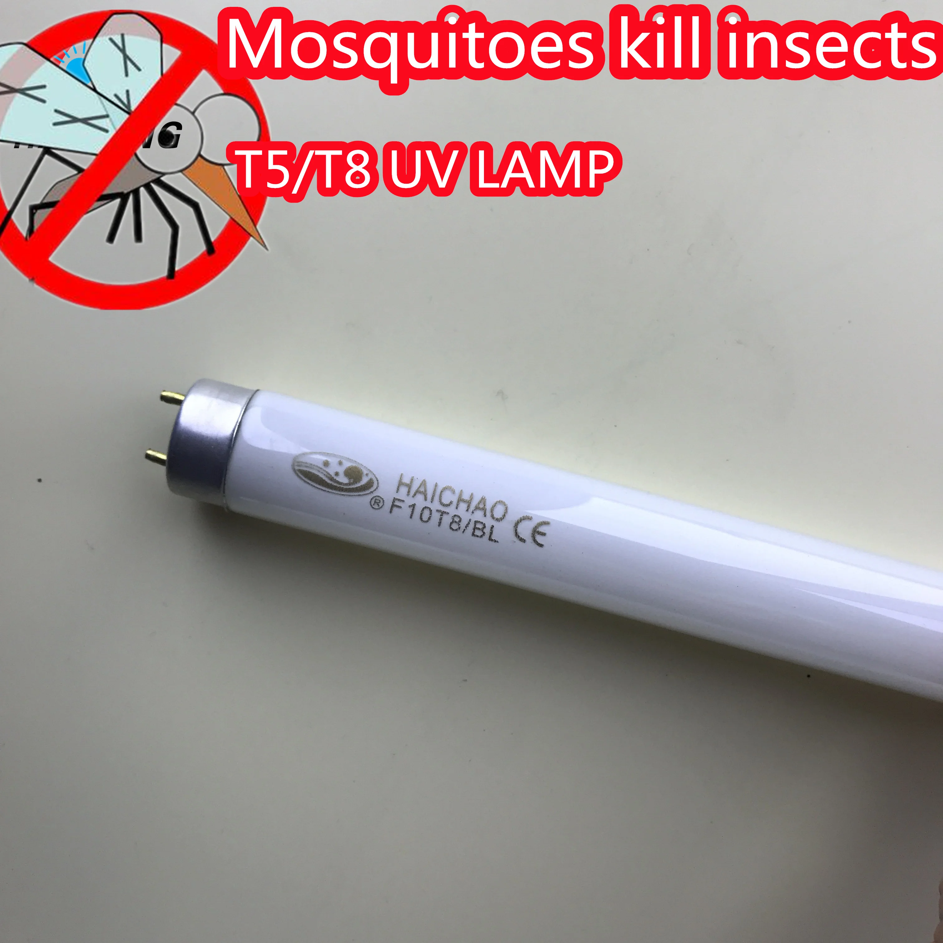 

HAICHAO CE and RoHS approved T5 4W 6W 8W UVA 365nm mosquito killer lamp tube BL black blue
