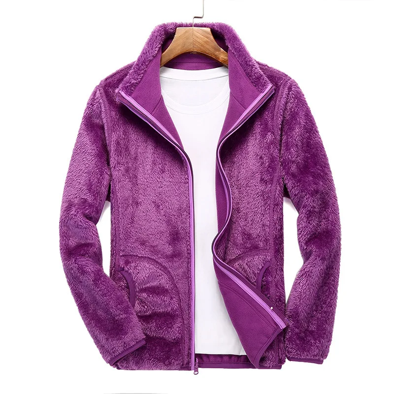 

Custom women and men's unisex fleece jacket with zips