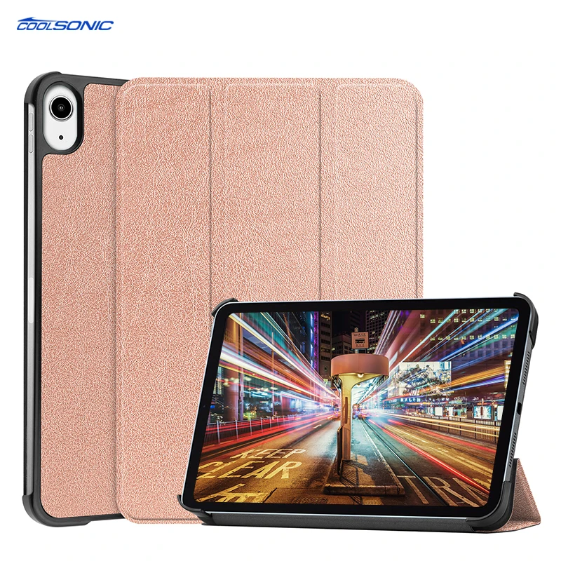 

For Ipad Mini6 2021 8.3inch 6th Gen Full Protection Shockproof PU Leather+PC+Microfiber Cloth Tablet Case