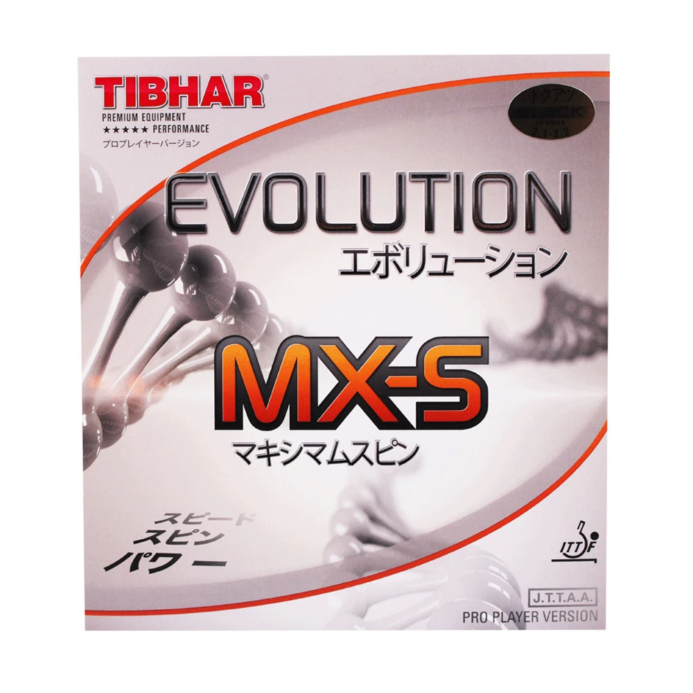 

New Tibhar Evolution Pro Mx-s Table Tennis Rackets Rubber Racquet Sports Fast Attack Loop PingPong Rubber, Red/black