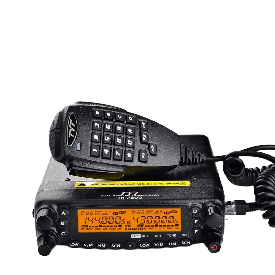 

TYT Mobile Transceiver Amateur Dual Band VHF/UHF Radio High Power 50W TH-7800 w/ Programming Cable
