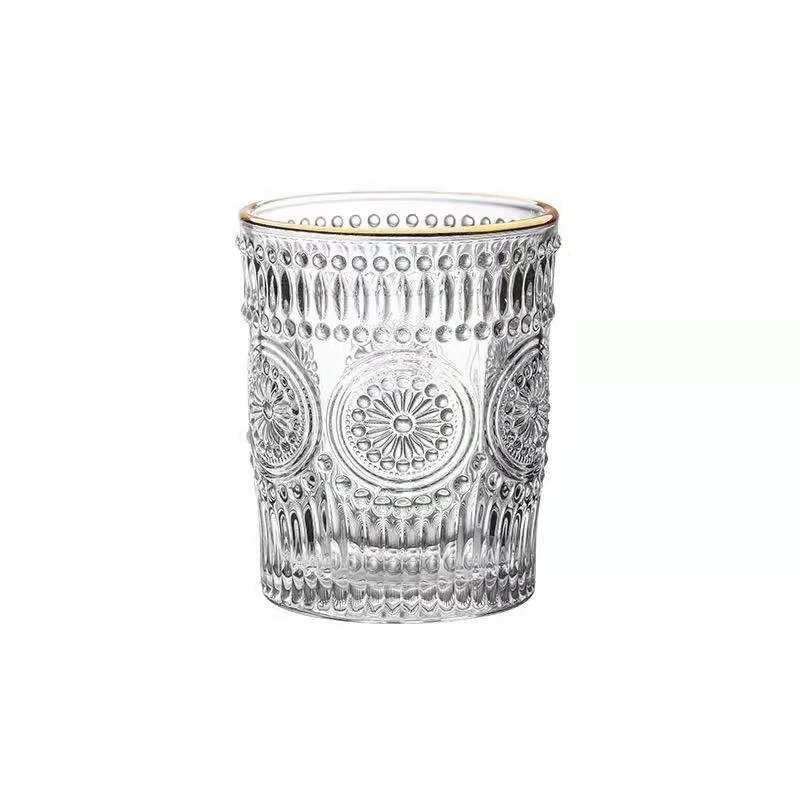 

wholesale 260ml 380ml good quality juice cup unique clear glass wine cup, Photo color