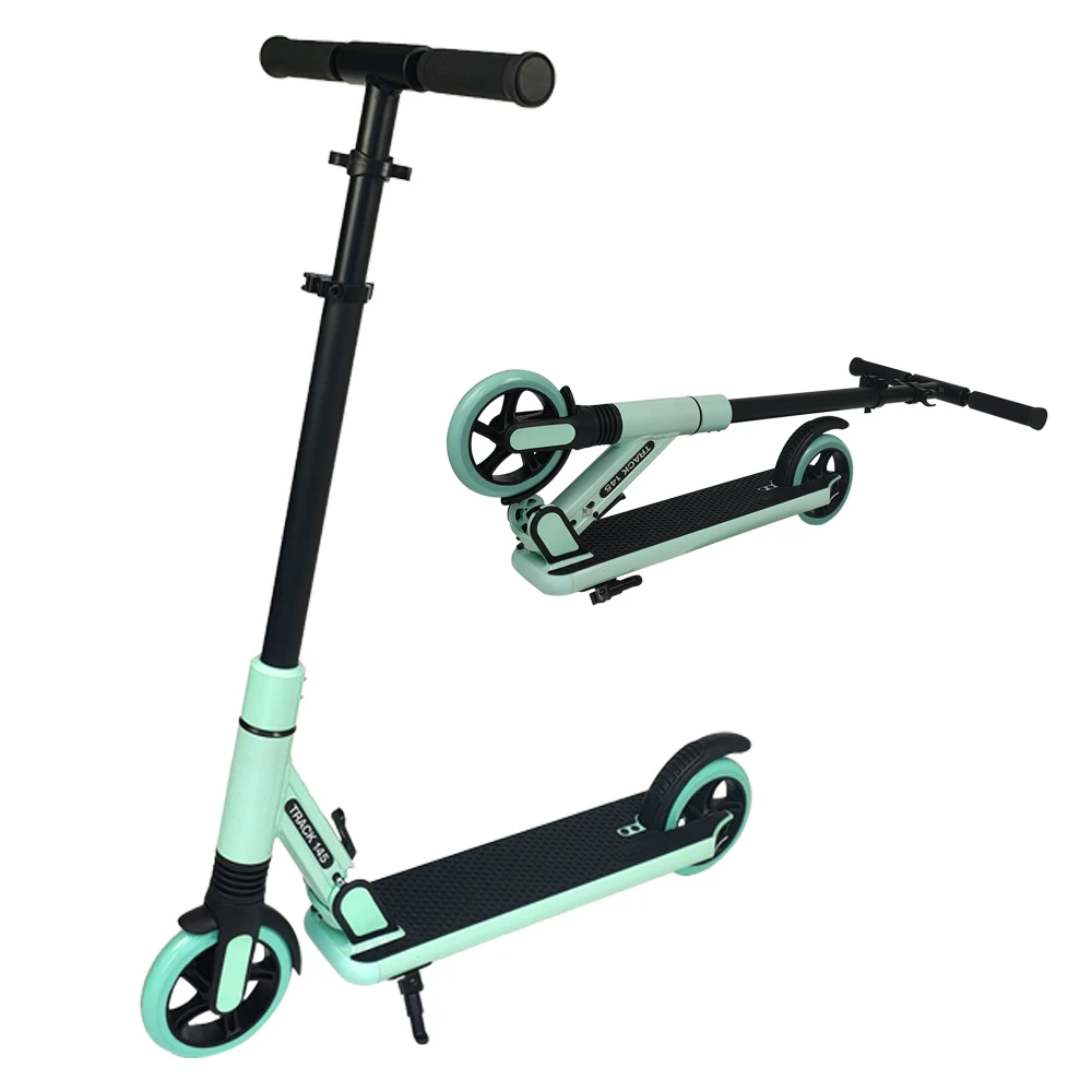 

New design soft touch ,good suspension,two 145mm big PU wheels kids kick scooter with easy folding switch