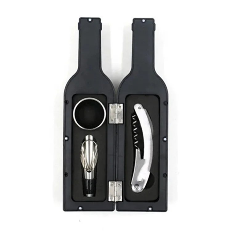 

3pcs small Wine Bottle Shaped Wine Gift Set wine Accessories Kit Set