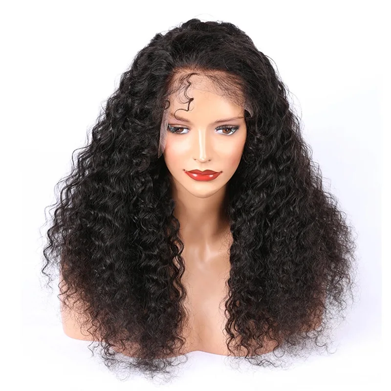 

amazon top seller party make up cheap silk invisible part closure loose Lace Front Wigs Malaysian Virgin Human Hair Loose Curly