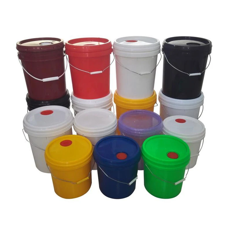 Black Pp Plastic Bucket Paint Bucket Lube Bucket With Wire Handle Buy