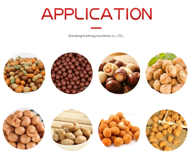 peanut roasting and coating production line particle swing roasting machine coated peanut snack machine