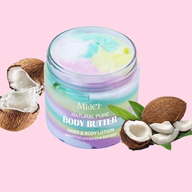 

Private Label Moisturizing Whitening Body butter Soothing Repair Brightening Body Lotion, Rainbow