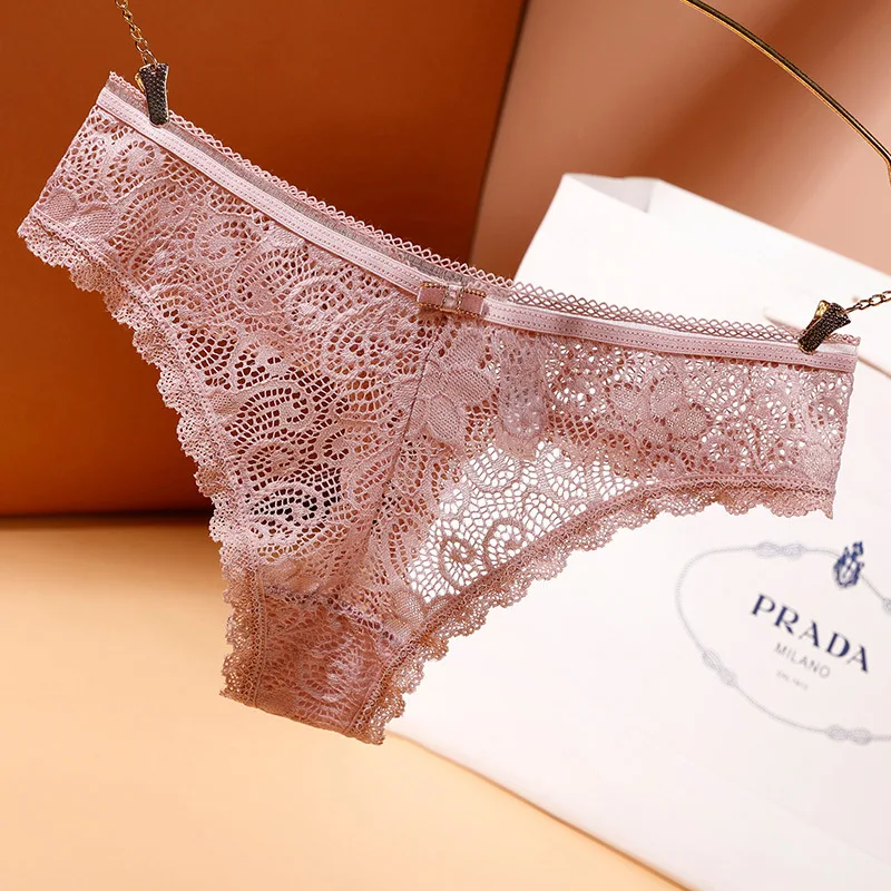 

Amazing Women Lingerie G String Lace Underwear Femal Sexy T-back Thong Sheer Panties Japan Style Hot Sale Transparent Knickers, Customized