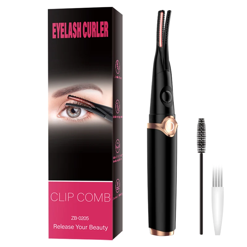 

Electric Eyelash Curler Fast Heating Iron Temperature Adjustable Natural Eyelash Roller Make Up Lashes Curl Pen USB Charging