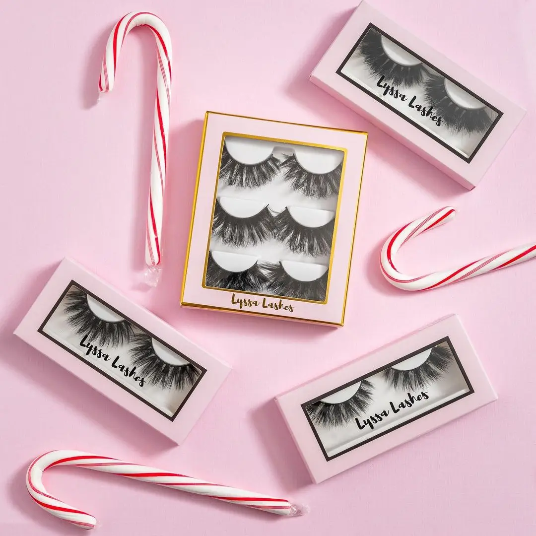 

new arrival 25mm custom paper box private label venbor wholesale handmade false 3d mink lashes, Natural color