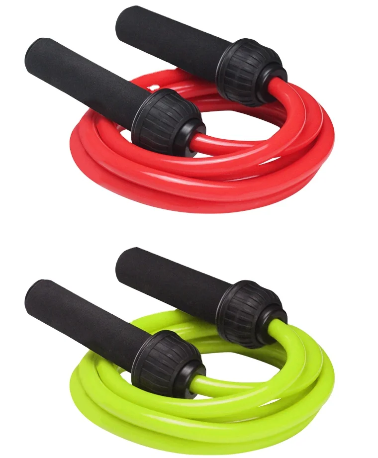 

Adjustable colorful pvc heavy jump rope with foam handle customization, Available