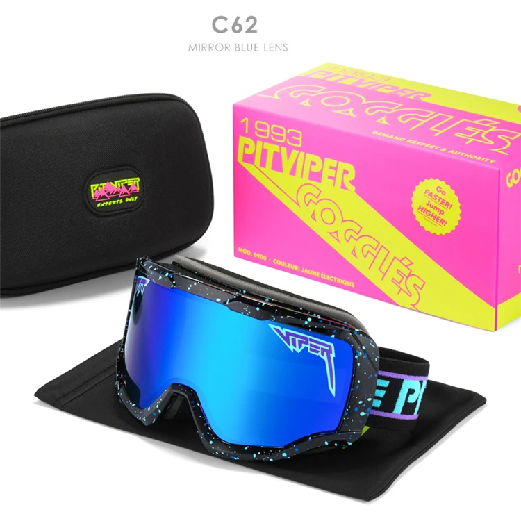 

Kenbo Eyewear 2021New Pit Viper Ski Goggles UV Sunglasses Windproof Double Anti-fog Ski Glasses For Adults PV04