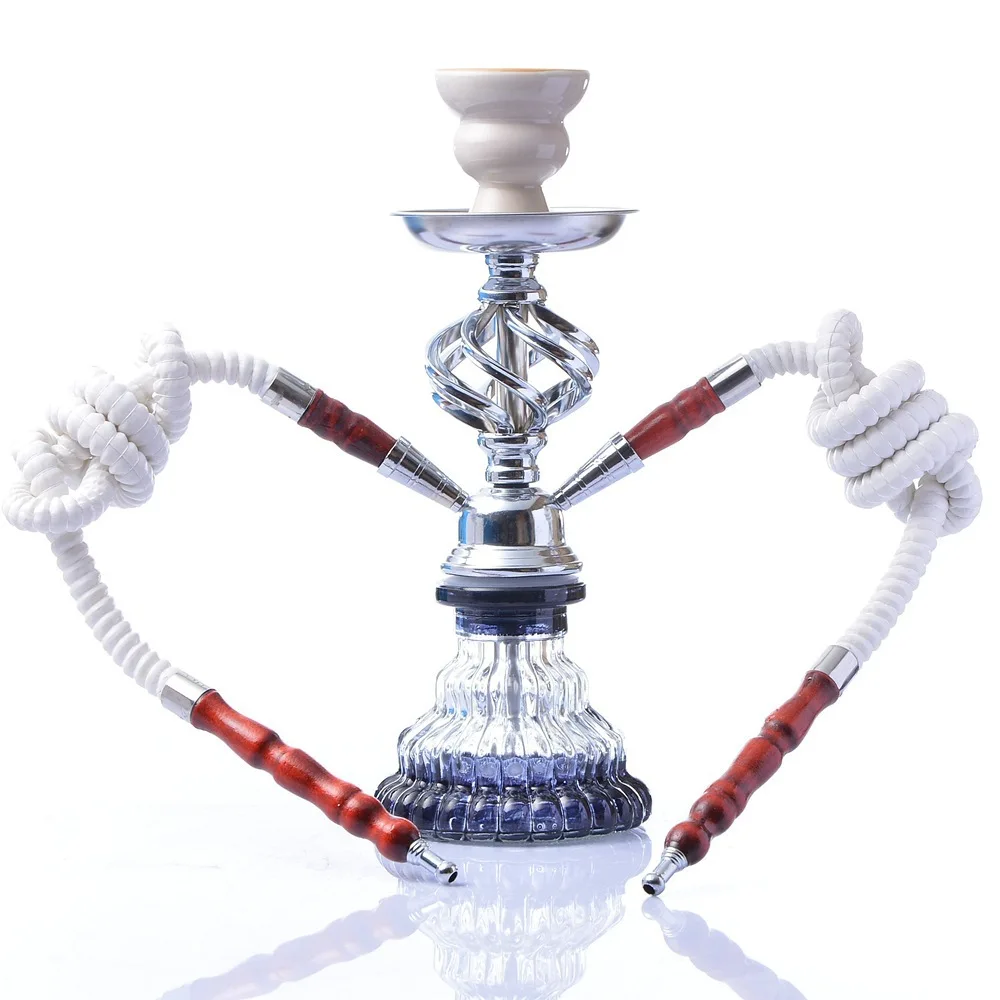 

Hot-selling custom Arab Hookah Set Hookah Finished Product Manufacturer Double Hookah set, Blue