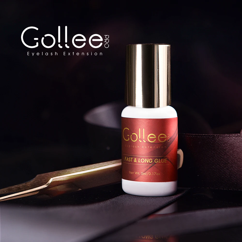 

Gollee Korea Brand Organic To Ultra Super Glue For Fast Setting Vegan Private Label Low Humidity Eyelash Extension Gue, Thin black korean eyelash glue