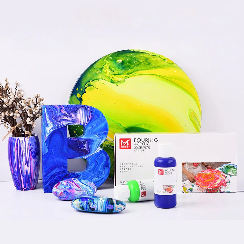 
acrylic puring paint set rock painting diy kit effects acrylic pouring paint kit 