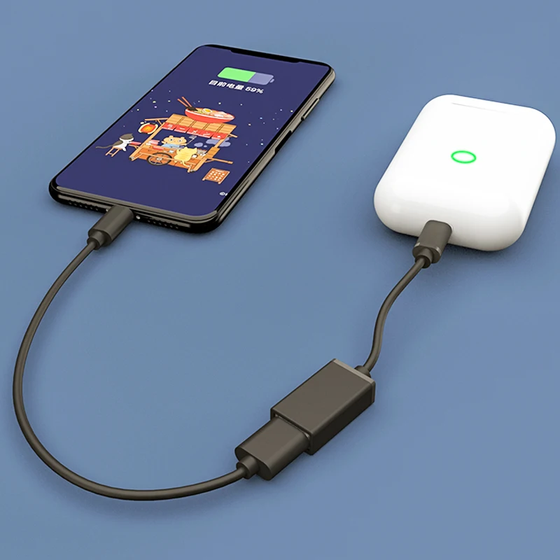 6000mAh power bank for iPhone,fast speed for iphone powerbank wireless charging with earpod - ANKUX.COM