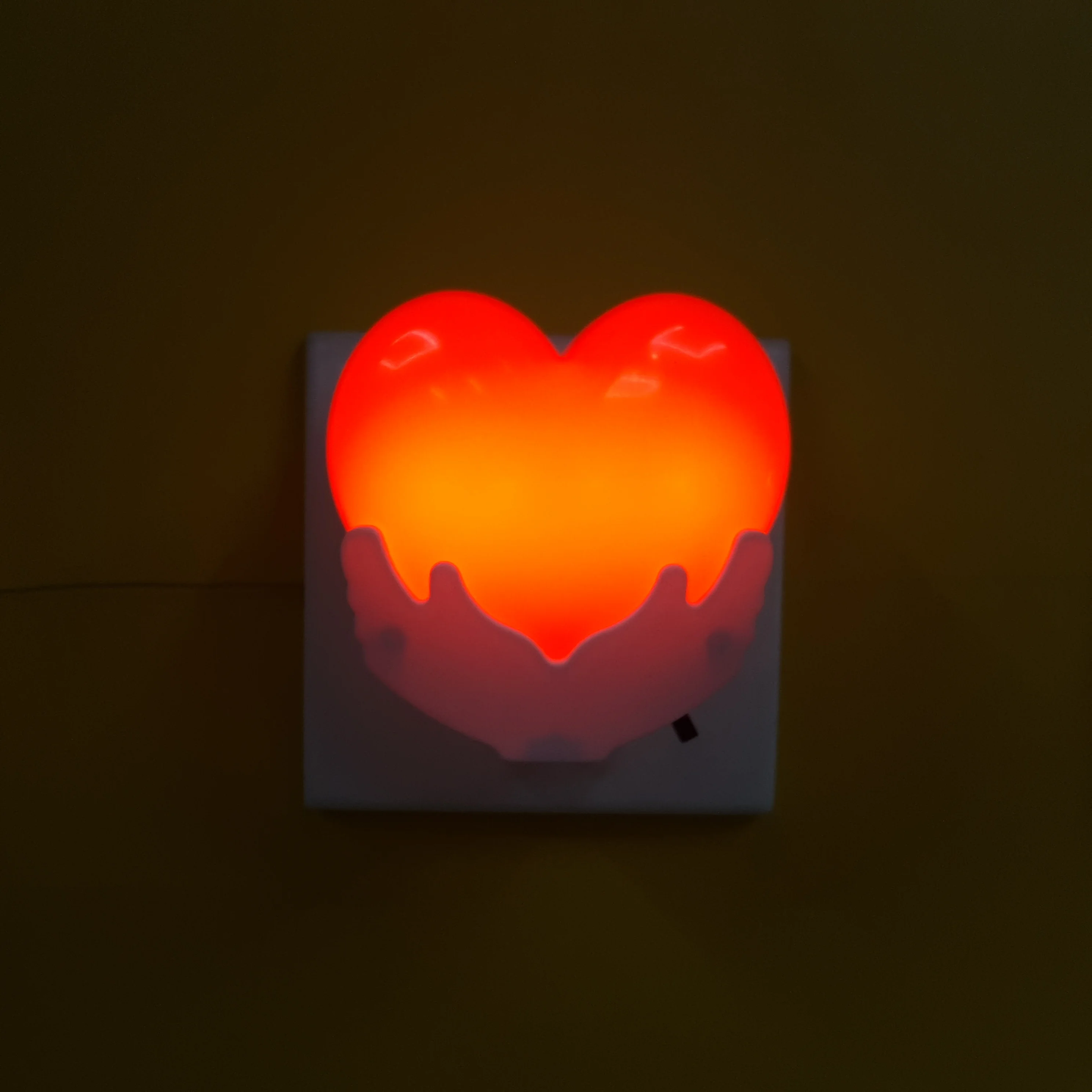 W120 Heart in hand switch plug in led night light For Baby Bedroom  Valentine's day gift