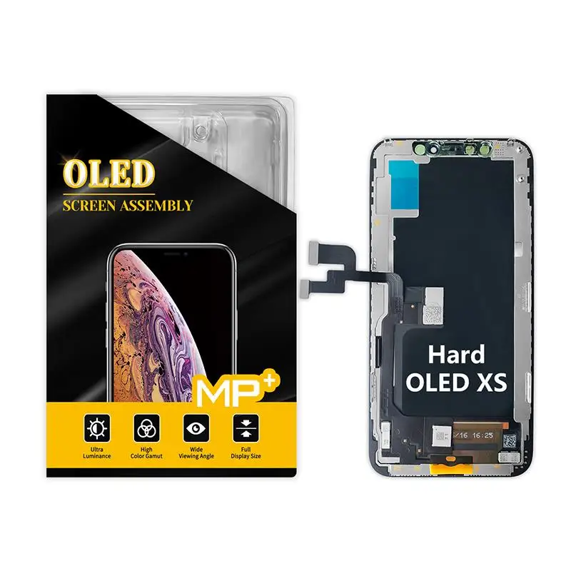 

Factory price hard oled mobile phone lcd for iphone XS lcd screen replacement for iphone XS screen digitizer assembly, Black