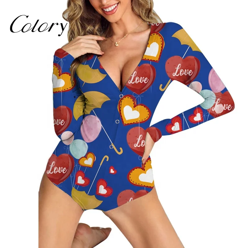 

Colory Ladies Elastic Bodycon Romper Indoor Onesie V Neck Short Nightwear Sleepwear Girl Home Pajamas For Women, Customized color
