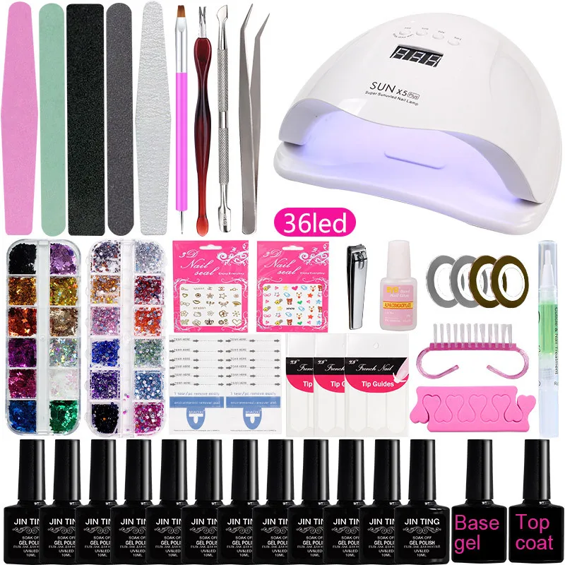 

Amazon Top Selling Private Label Nail Art Kit 48 Colors Gel Polishes Uv Gel Nail Polish Set