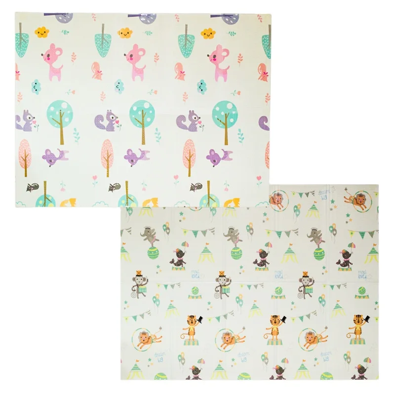 

1pc cute colorful children folding game foam mat thickened Crawling mat baby climbing mat, White