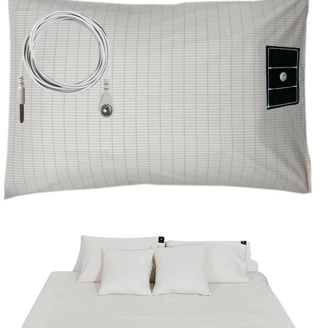 50*75cm Plain Style Environmentally Friendly Grounding Pillowcase Protects Health and for Hotels