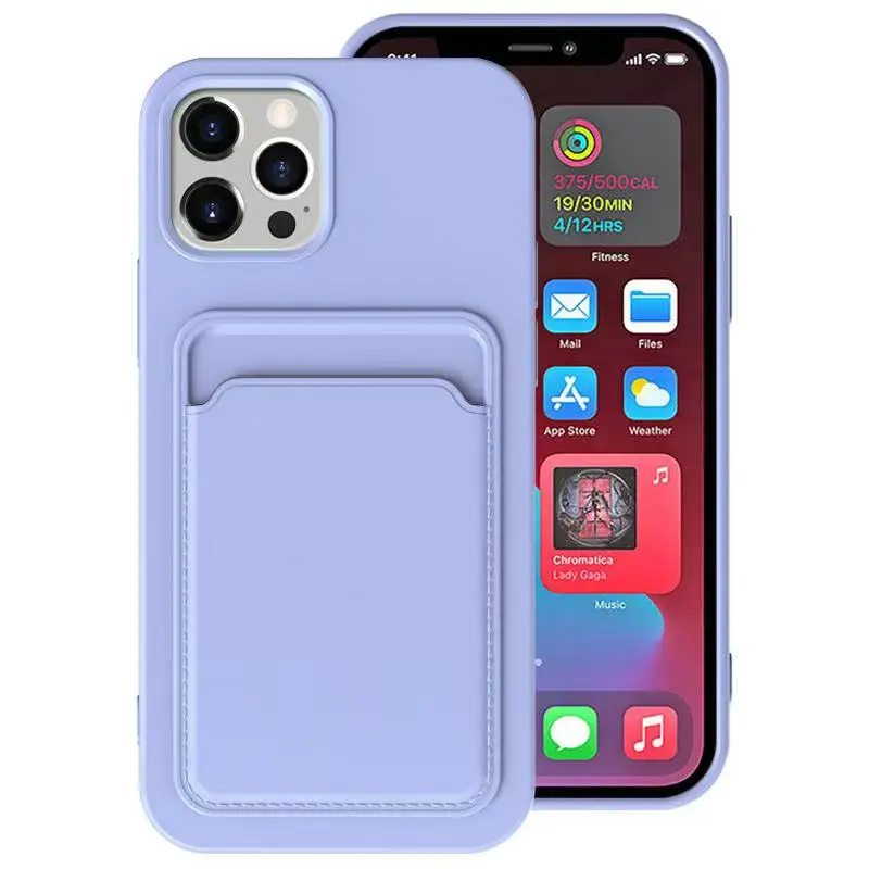 

Card Holder Phone Case for iPhone 12 11 Pro Max 7 8 Plus TPU Wallet Soft Back Cover Shockproof Coque