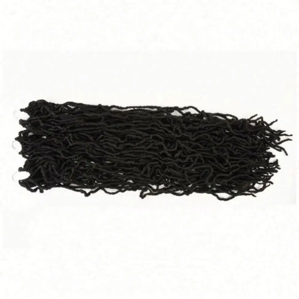 

MYZYR 18 24 36inch Nu LocsGoddess Faux Locs Curly Ombre Braiding Hair Soft Braids Synthetic Crochet Braid HairExntension, Pink,black