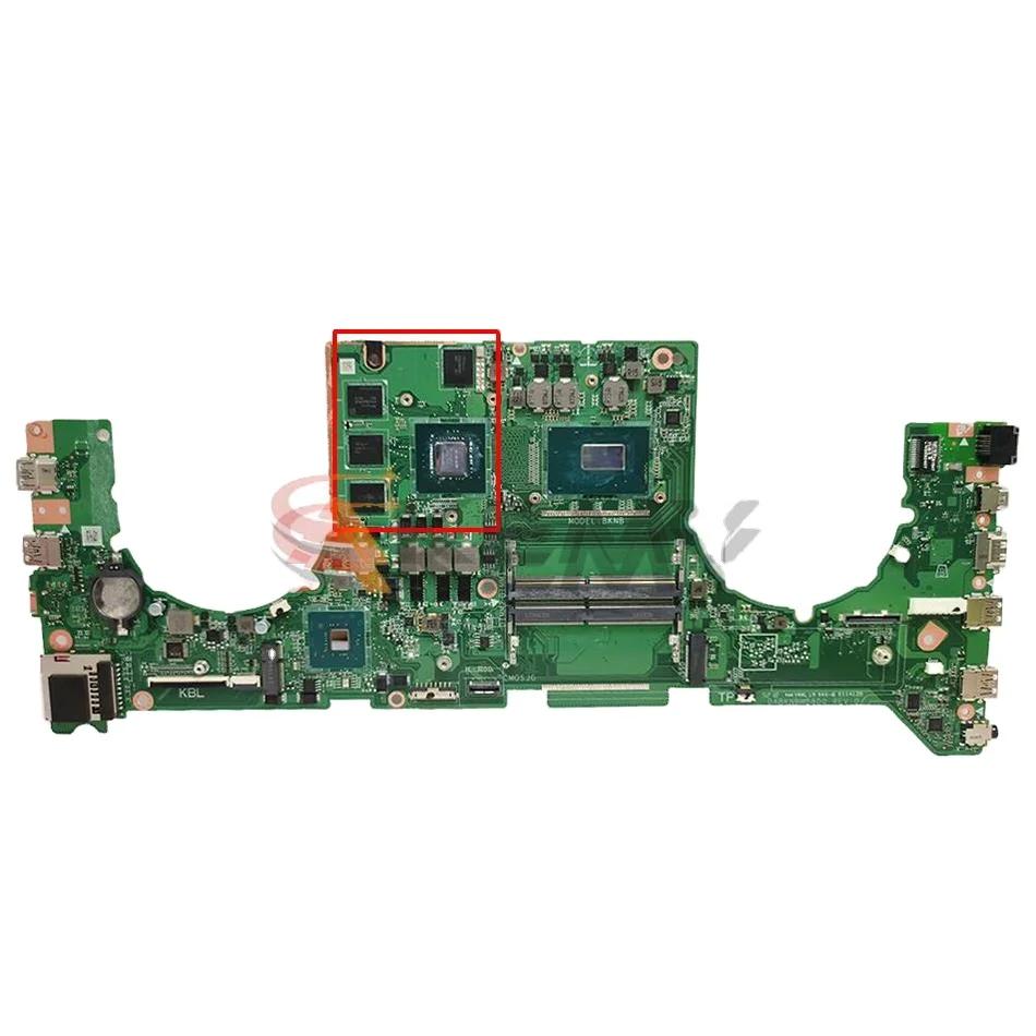 

GL703GE GL703GD Laptop Motherboard GTX1050Ti GPU i5-8300H i7-8750H CPU for ASUS S7BE S7BD Notebook Mainboard DABKNBMB8D0