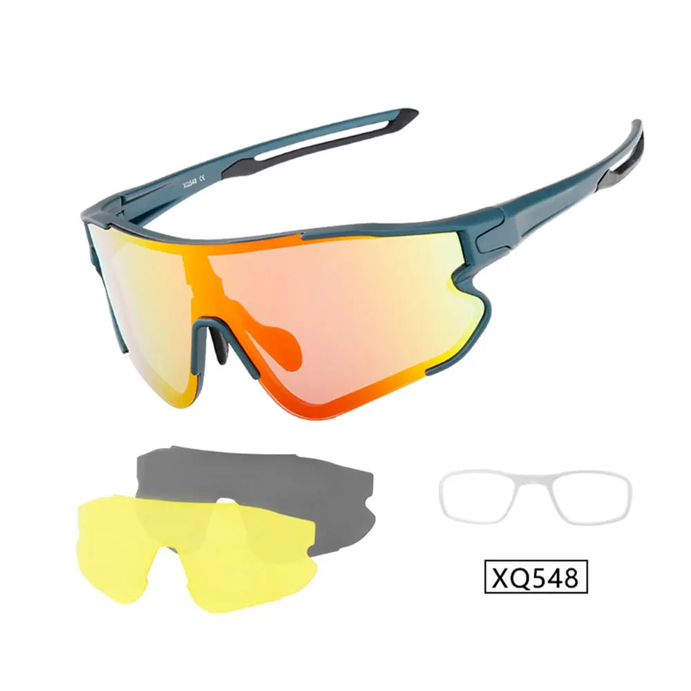 

half rim interchangeable polarized sports sunglasses for men women