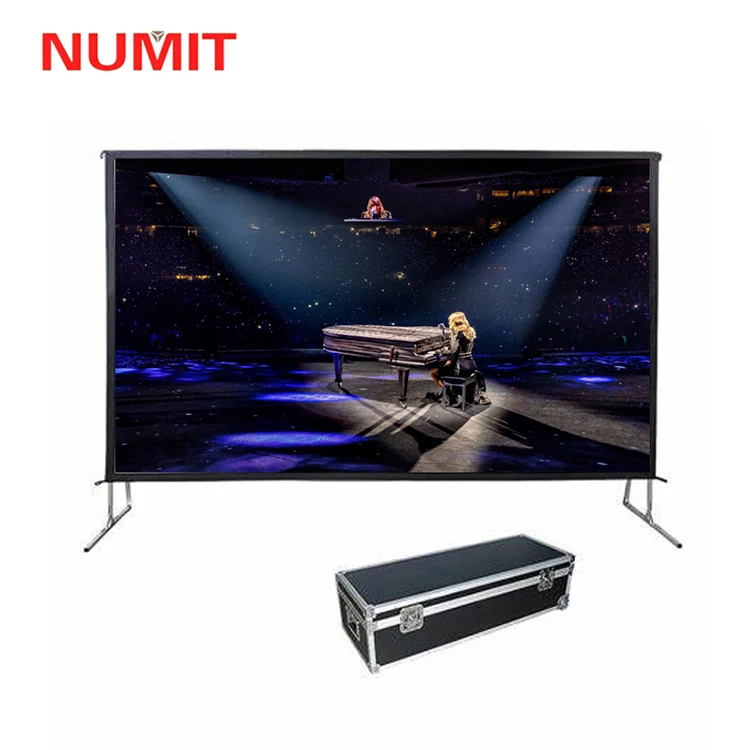 Fast Folding Projector Screen PVC Rear Projection Screen  Aluminium Case Front and Rear Fast Fold Screen With Flight Case