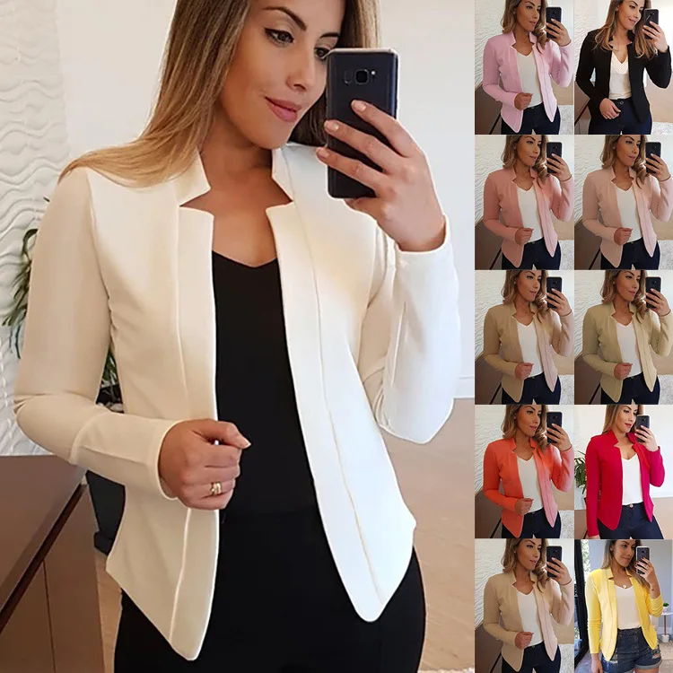 Guangzhou Auyan Women Loose Polyester New Casual Professional Suit Double Breasted Waistcoat Women Suit