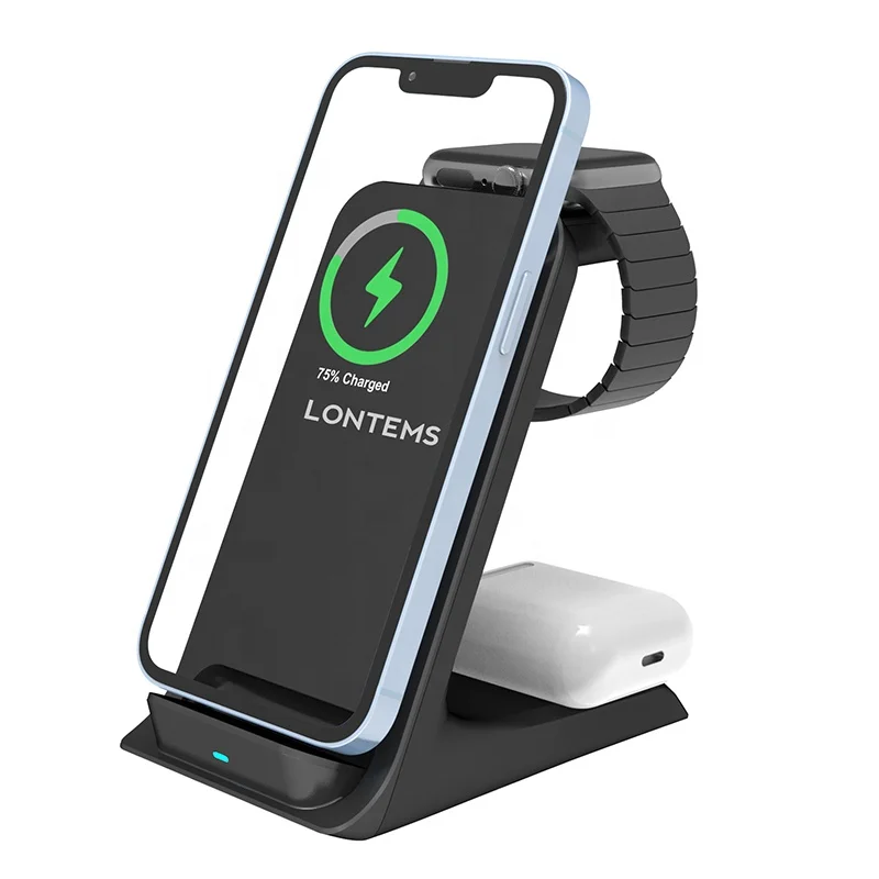 

New Product 2022 15W fast wireless charging station 3 in 1 wireless charger