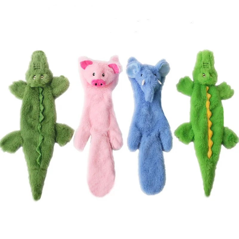 

New cute squeak pet pig elephant animal plush toy dog chew squeaky whistling involved dog crocodile plush toys