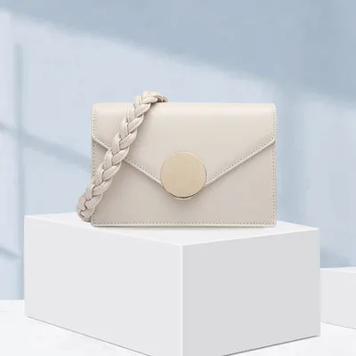 

Fashion Brand PU Leather Shoulder Bag for Women Solid Color Flap Handbag for Ladies