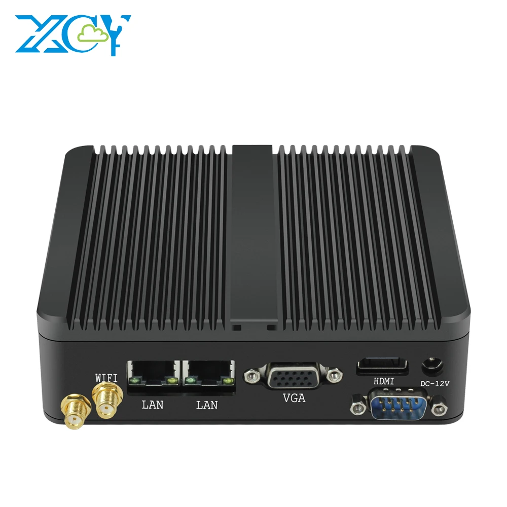 

XCY Dual Lan Mini PC J2900 fanless mini computer quad core Micro barebone system