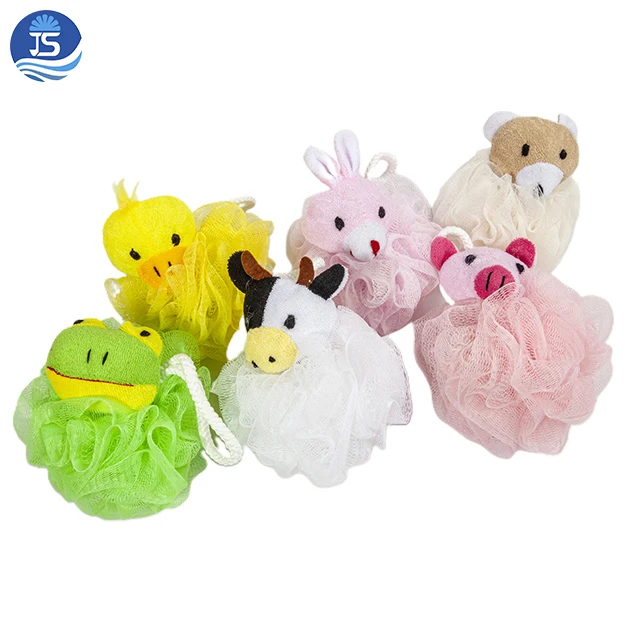 

Animal Comfortable Bubble Body Scrubber Shower Mesh Ball For Bath Tub, Customized color