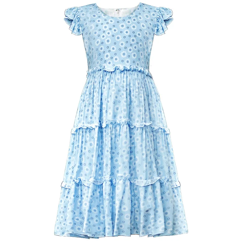 

Summer Sleeveless Fashion Children Dress Little Fresh Daisy Printing Girl Dress Natural Breathable Casual Floral Clothes