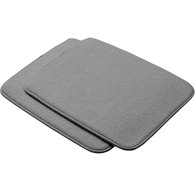 

Superfine fiber Dish Drying Mat for Kitchen compound sponge absorbent meal mat multifunctional asphalt mat dry matter pad, Grey