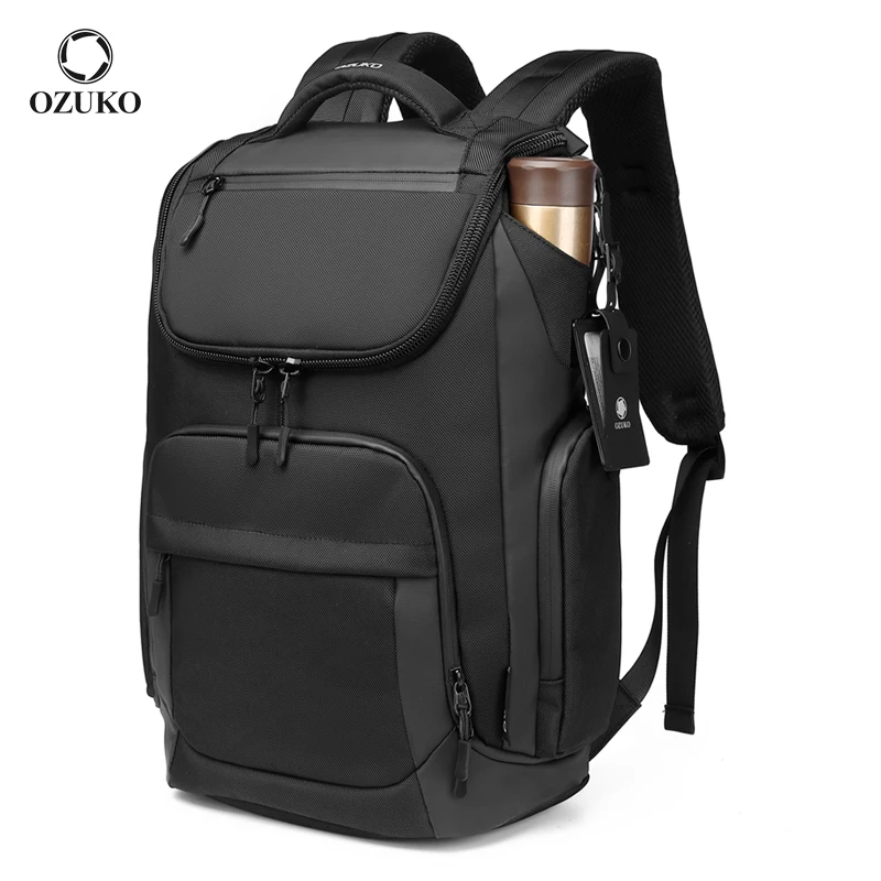 

Ozuko 9409 OEM Luxury Anti-Theft Large Capacity 17.3 Inch Men Laptop Backpack Notebook Bags Business Colleague Travel Bag