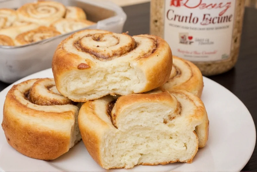 Ree Drummond cinnamon rolls baking in pan with golden brown color