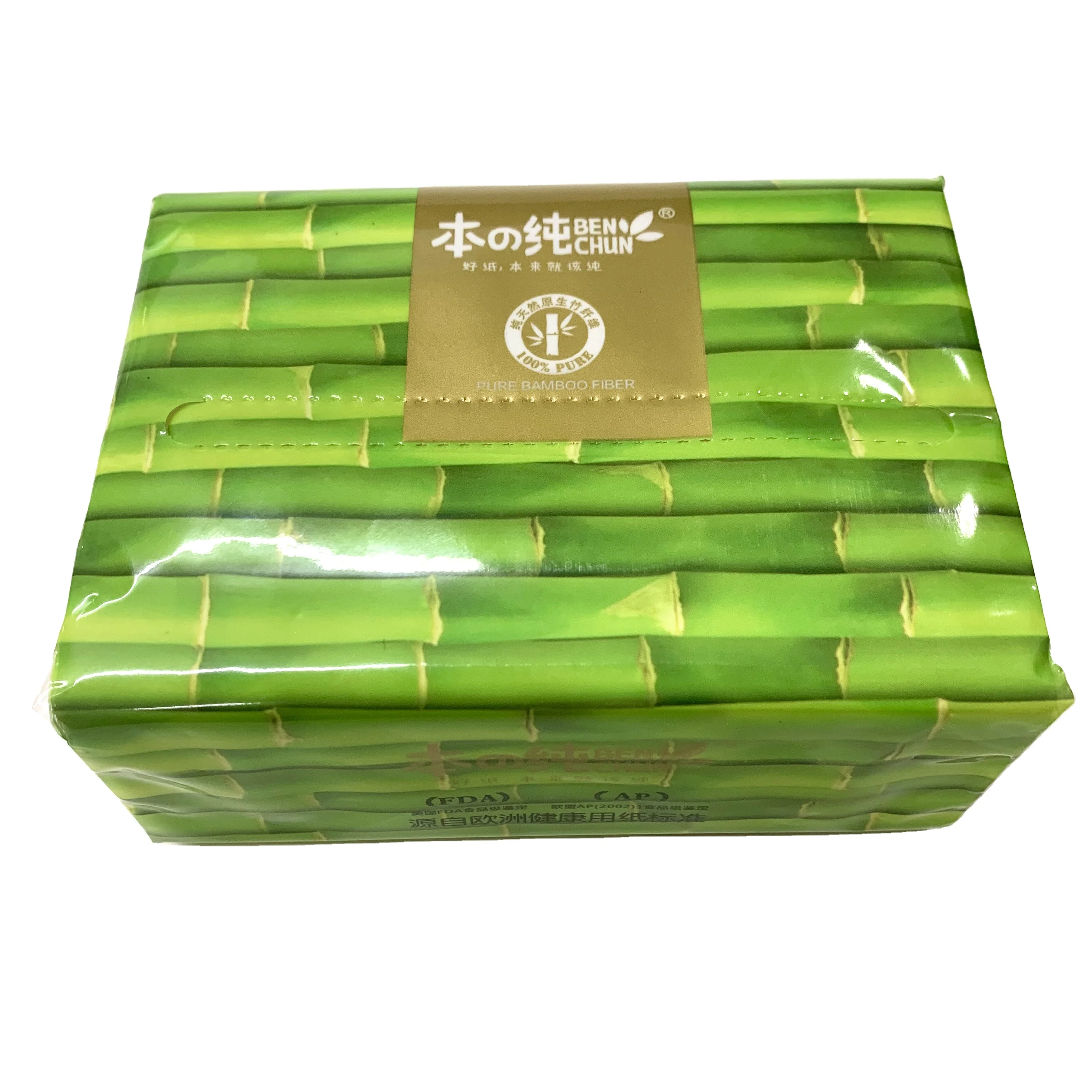 

Factory Wholesale Recycled Plain Virgin Bamboo Pulp 3 ply Ultra Soft Pack Facial Tissue Paper, White