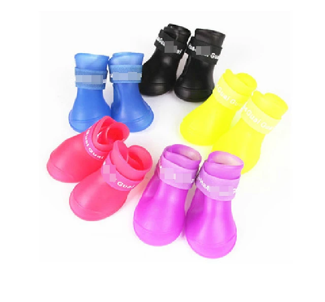 

Colorful Waterproof Dog Shoes Pet Rain Shoes Cheap Anti-slip Comfortable Dog Rubber Boots Waterproof Dog Shoes
