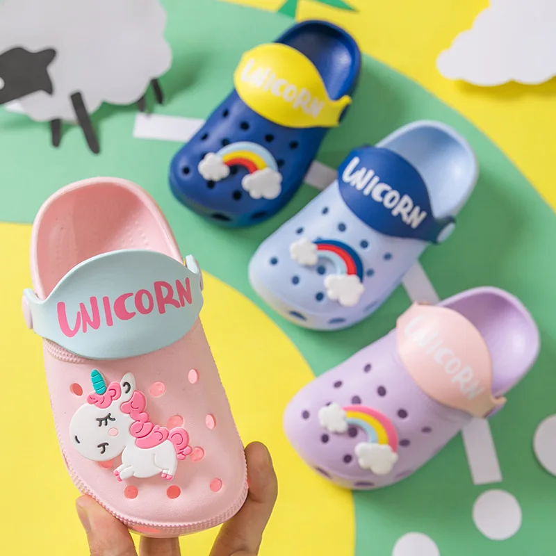 

Hot Selling Cartoon Soft EVA Kids Slides Summer Beach Kids Slippers Light Weight Anti-slip Cute Baby Sandals, Picture shows