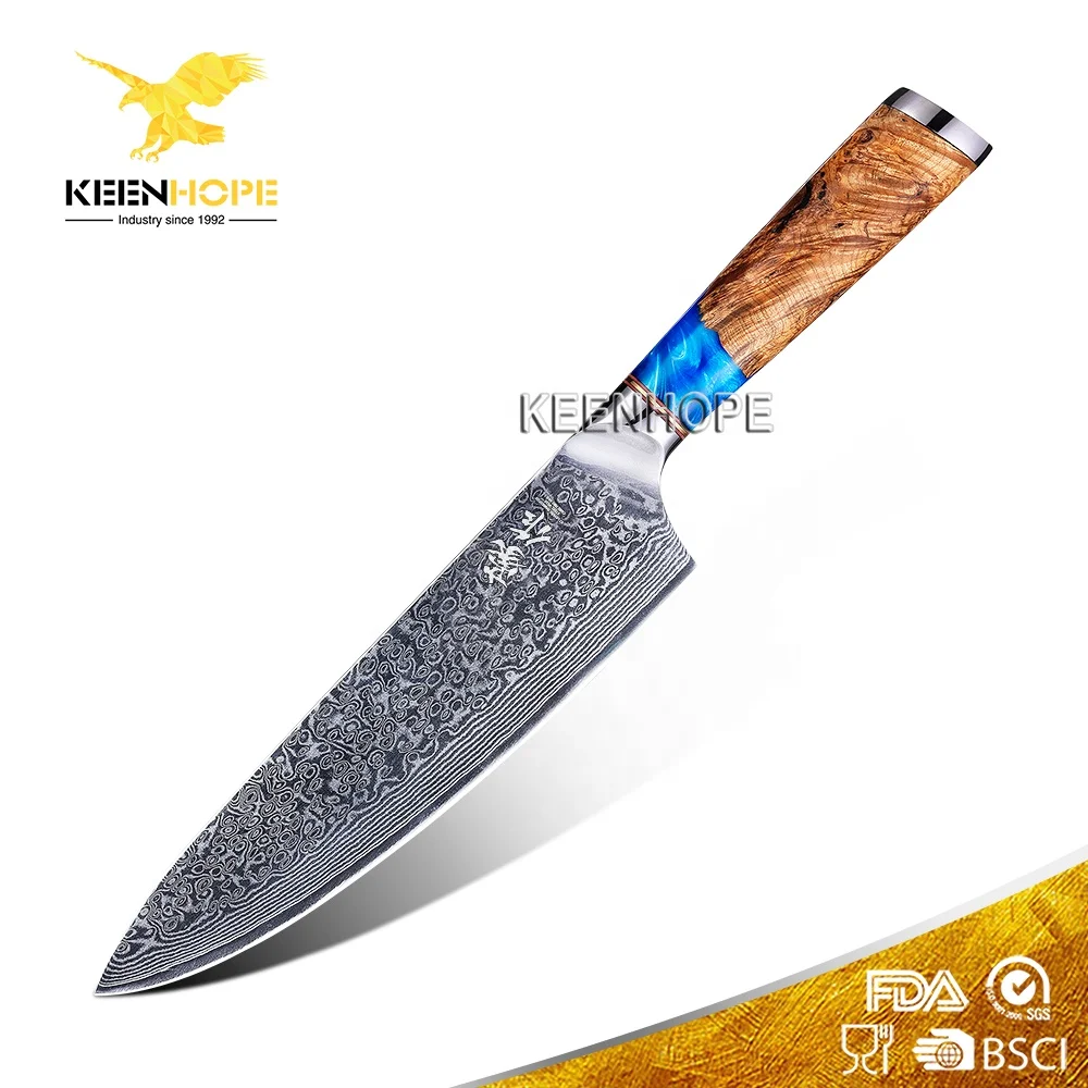 

Excellent Quality Handmade Damascus Knife 8 Inch Chef knife 67 Layers Damascus Steel VG10 Core Professional Sharp Kitchen Knife