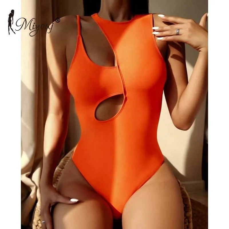 

Miyouj Sexy one piece swimwear bodysuit summer hollow out beach bathing suit monokinis swimming womens swimsuits, Customized colors