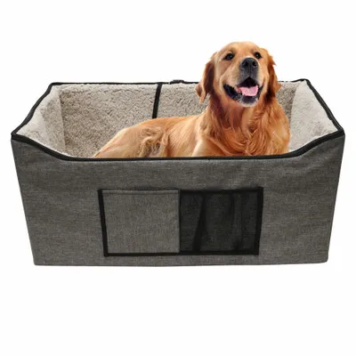 

Car travel all seasons folding pet cages carriers houses large dog, Gray