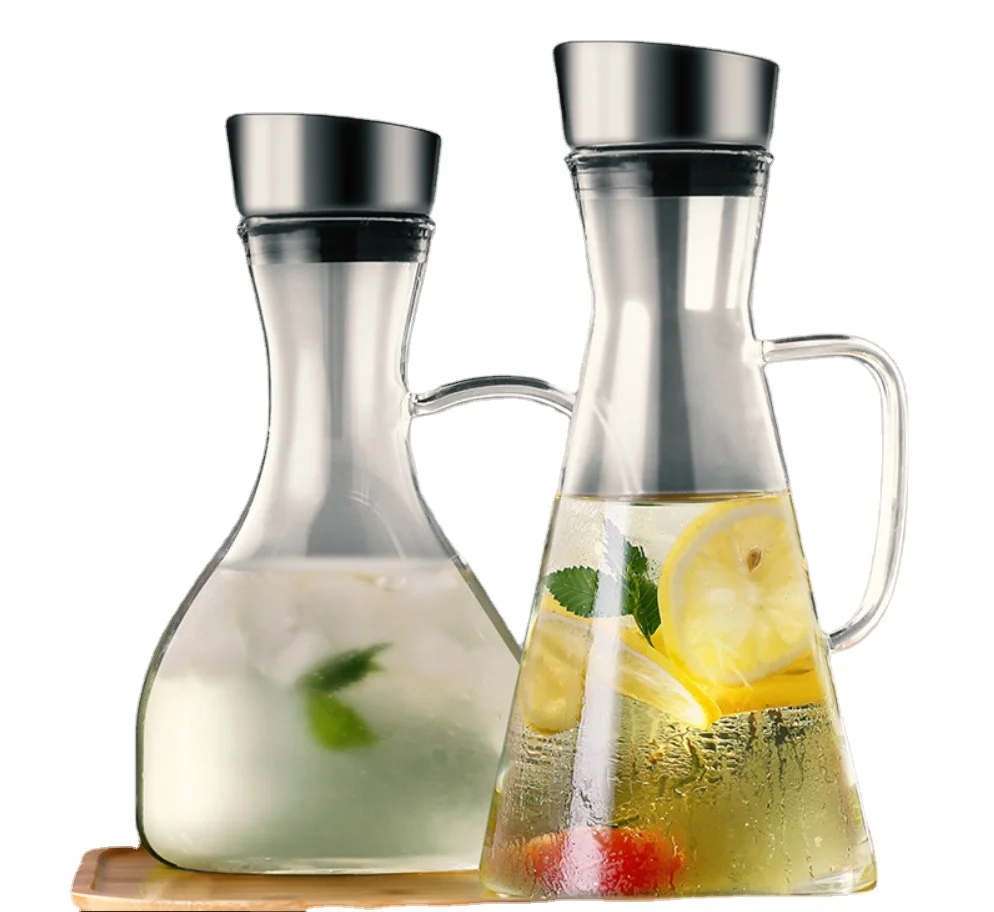 

High Temperature Resistant Glass Water Bottle Beverage Container for Home and Restaurant Use Wholesale, Clear or customized